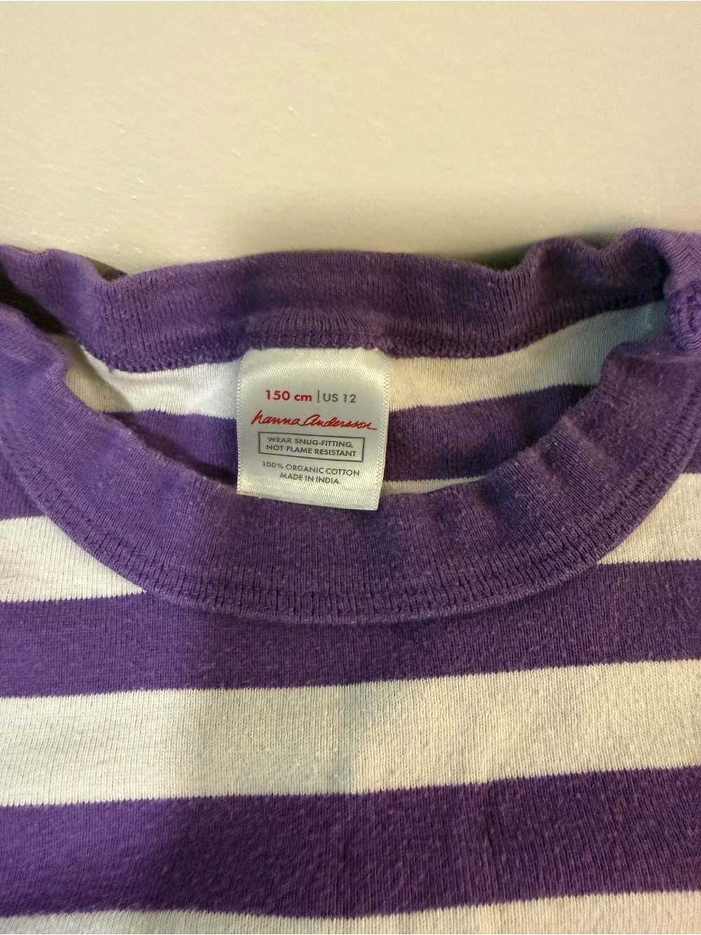 Hanna Andersson Purple and White Striped Pajama Set - Picture 3 of 8